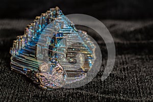 Macro photography of Bismuth crytals