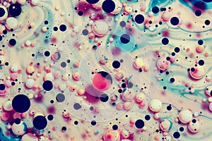 Macro photography of colorful bubbles LXII