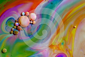 Macro photography of colorful bubbles LIV photo