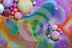 Macro photography of colorful bubbles XLIX