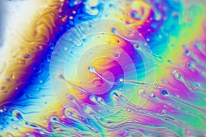 Macro photography of colourful soap.