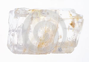 raw petalite (castorite) gem stone on white photo