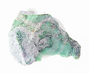 rough variscite stone on white photo