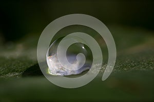 Macro photography of a single waterdrop