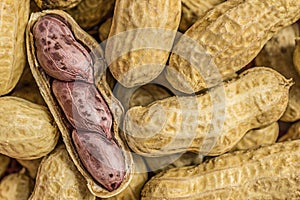 Macro picture of peanuts seed