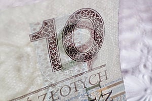 Macro polish zloty currency. Poland banking and economy concept. Upcoming crisis. Savings