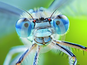 Macro Portrait of a Damselfly