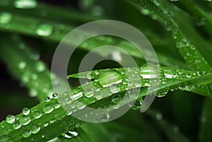 Macro of raindrop photo