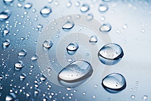 Macro raindrop pattern on spider web with soft bokeh effect