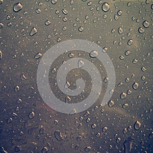 Macro of raindrops