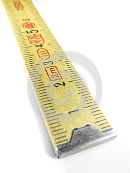 A macro of a ruler