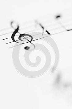 Una lettera note musicali 