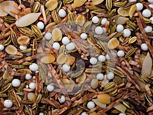 macro shoot and top view of mukhwas poona,traditional Indian after meal mouth freshening blend in details