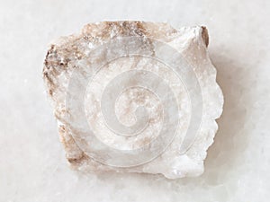 raw Anhydrite stone on white photo