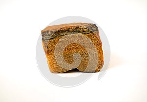 Macro shooting raw tiger eye stone rock isolated on white background.