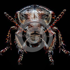 macro shot of a beetle