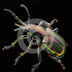 macro shot of a beetle