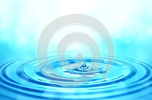 Clear Water Drop and Ripples