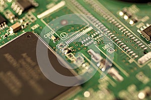 Macro shot of a circuit board