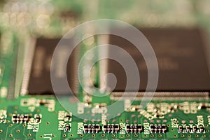 Macro shot of a circuit board