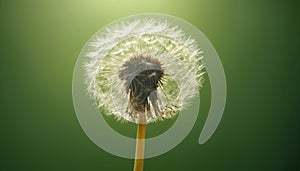 Macro Shot of Dandelion being blown