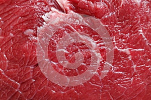 Macro shot of fresh beef meat steak