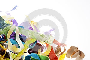 Paper Strips Background on White