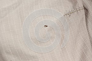 Macro Shot of a Hole in a Textile Surface.