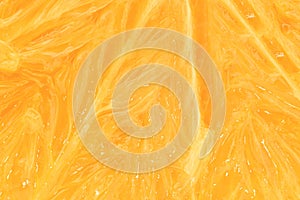 Macro shot of the inner part of an orange