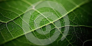 Macro shot of the intricate structure of a leaf , concept of Botanical composition