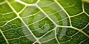 Macro shot of the intricate structure of a leaf , concept of Botanical composition