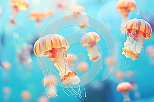 macro shot of jellyfish stingers