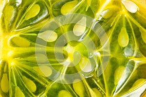 Macro shot of kiwano fruit