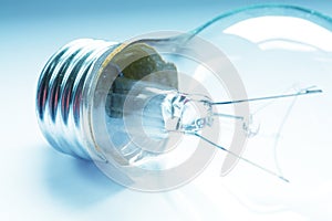 A macro shot of a lightbulb