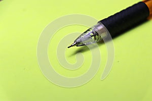 Macro shot of mechanical pencil also called as lead pencil tip part