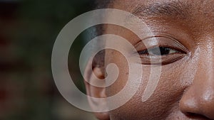 Macro shot montage of authentic people showing eyes and mouth