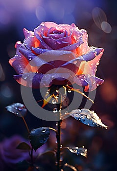 Macro shot of a pink rose, uhd coloring