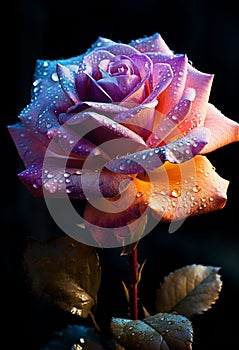 Macro shot of a pink rose, uhd coloring