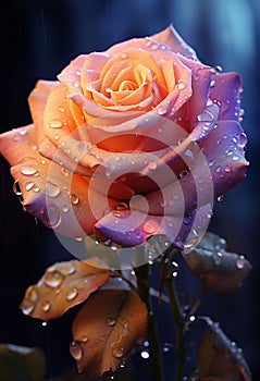 Macro shot of a pink rose, uhd coloring