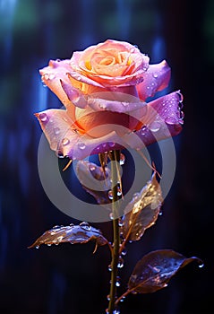 Macro shot of a pink rose, uhd coloring photo