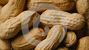 Raw peanuts in shell close-up.