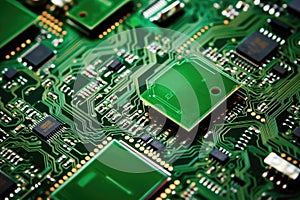 macro shot of printed circuit boards used in e-readers photo