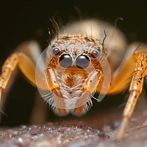 Macro Shot of Single Cute and Dangerous Spider, Generative AI