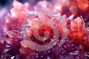 macro shot of sugar crystals forming on candy surface