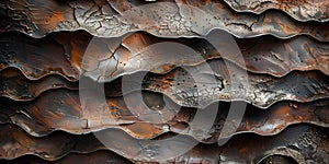 Macro shot of textured Weathered Bronze showcases bumps and ridges up close. Concept Bronze Texture, Weathered Patina, Macro