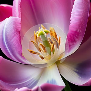 macro shot of a tulip stamen trending on artstation sharp focus studio photo intricate details