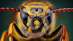 A macro shot of various types of insects, with details of their eyes, antennae, and legs