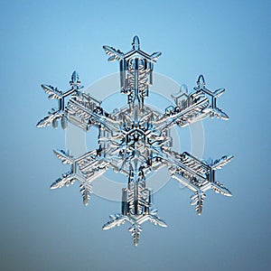 Macro snowflake ice crystals present natural