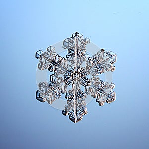 Macro snowflake ice crystals present natural