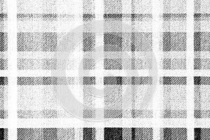 Macro Soft Plaid Grid Pattern in Black and White